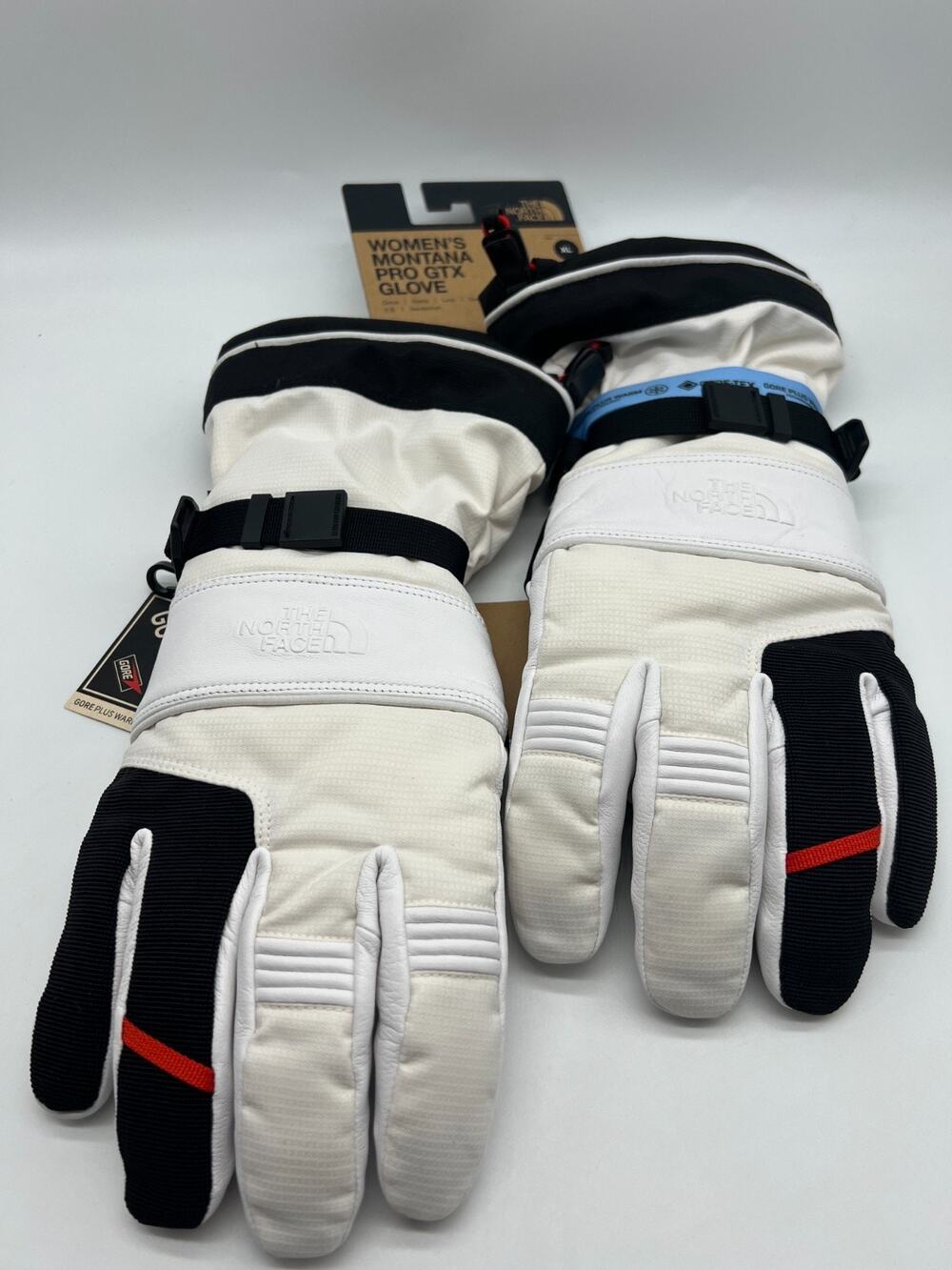 The North Face Montana Pro GTX Ski Gloves Gardenia White Women's Size XL